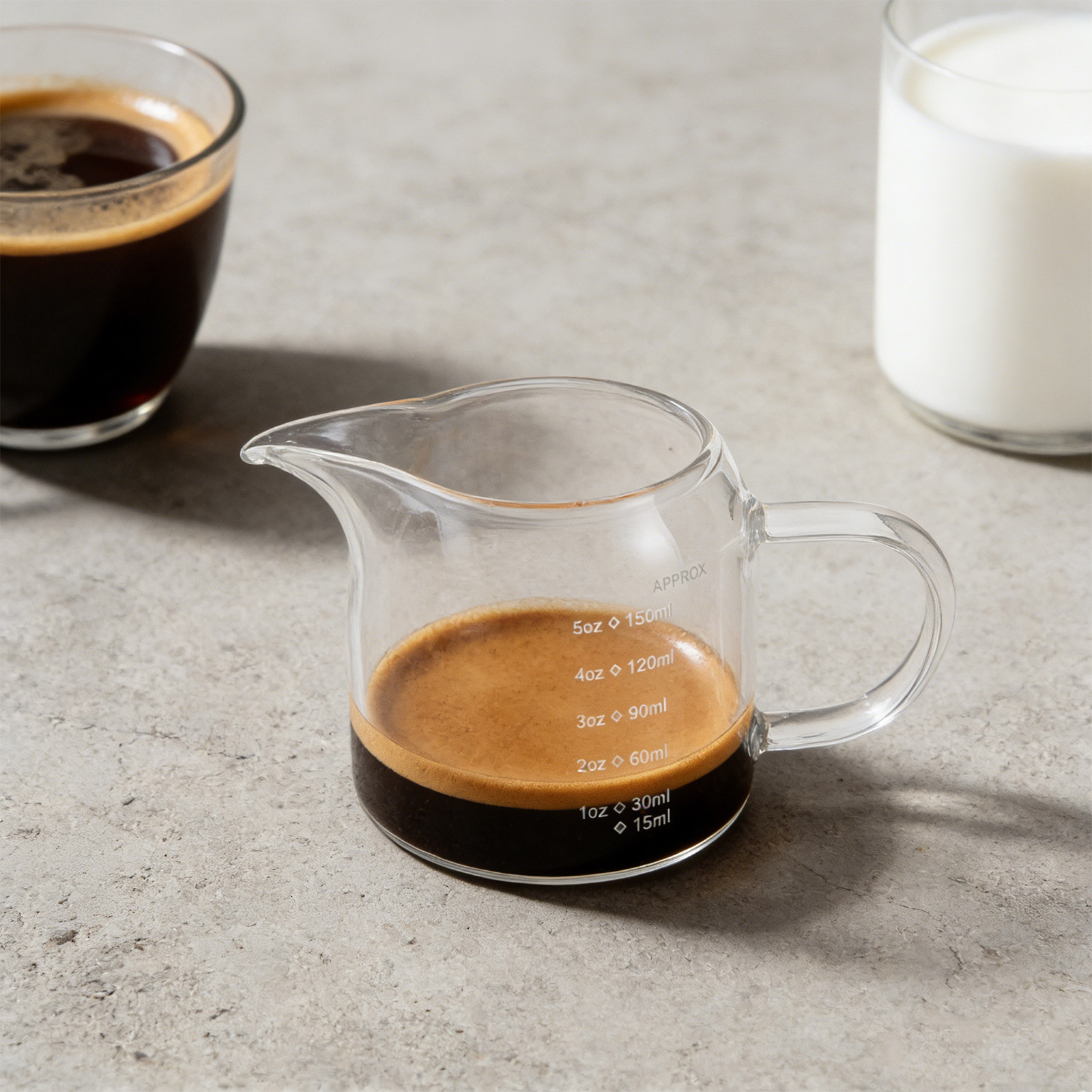 Glass Measuring Cup 150Ml 5Oz  - Espresso Shot Glass recension och pris