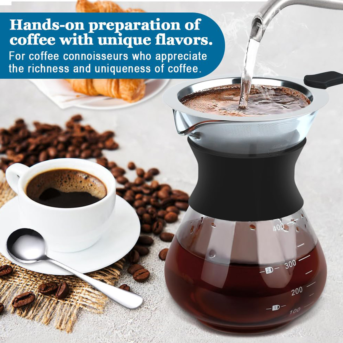 Leeseph Glass Pour Over Coffee - Coffee Equipment Pour Over recension och pris
